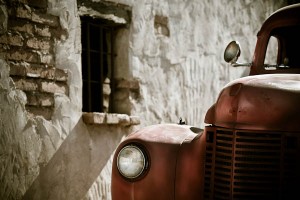 ghost town old car