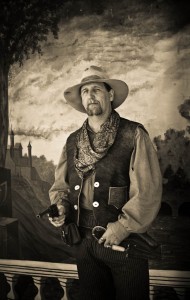 cowboy having portrait taken