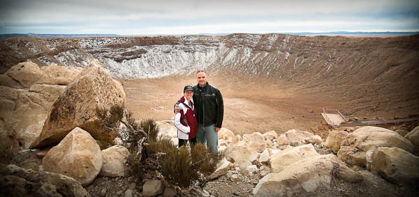 Rob and Dar at the Meteor Crater Meteor Crater Arizona