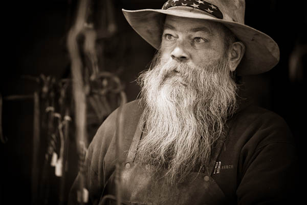Ok Corral Blacksmith Grizz Mace, the OK Corral Blacksmith, in Tombstone Arizona