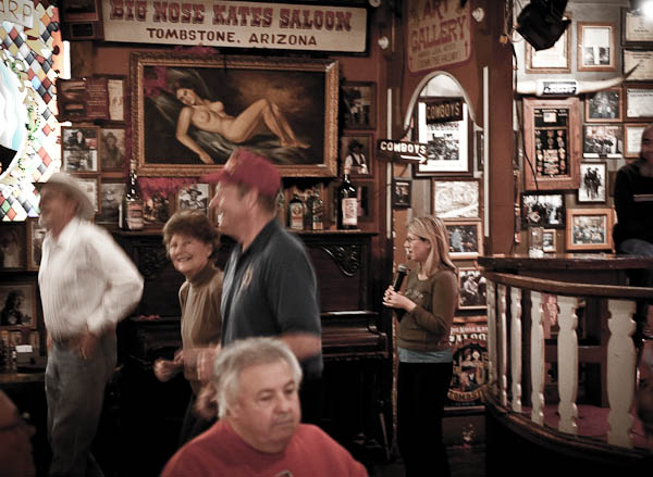 Karaoke dancing in Tombstone