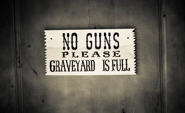 No guns please graveyard full