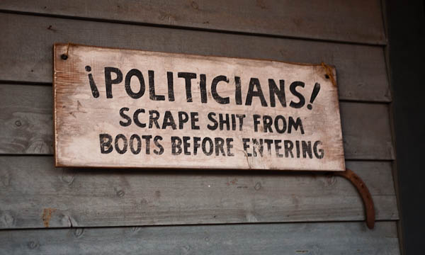 Politicians Scrape Shit From Boots