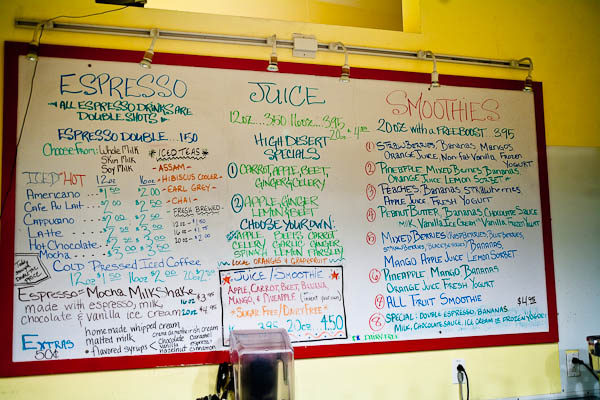 high desert market juice board