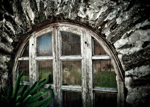 Window at the Spanish Mission Espada