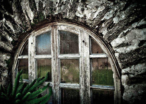 Window at the Spanish Mission Espada