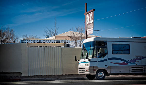 RV in front of OK Corral