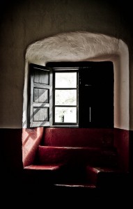 inside window of goliad mission