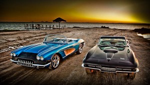 vintage 61 corvette with black corvette