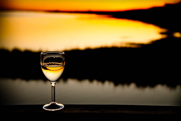 wine sunset