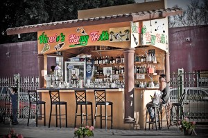 outdoor bar in mexico