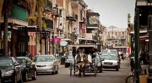 Mule and buggy, French Quarter