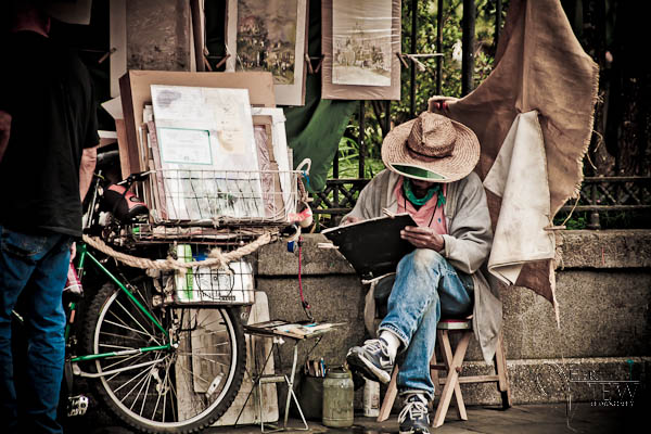 artist in Jackson Square artist in Jackson Square