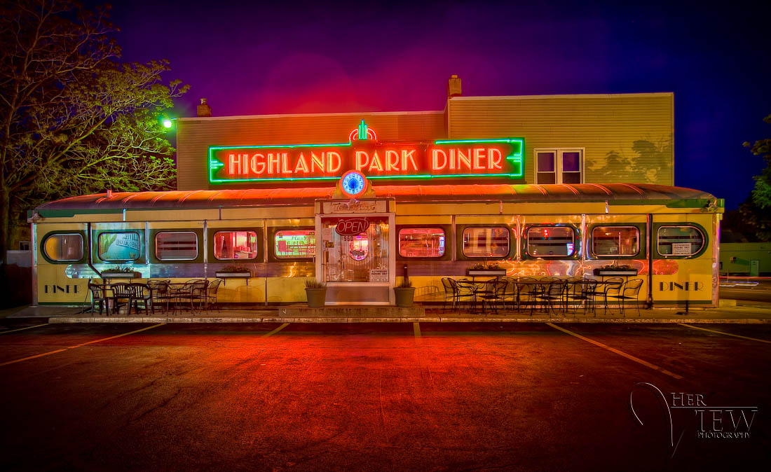 Highland Park Diner in Rochester new York as an HDR Photograph