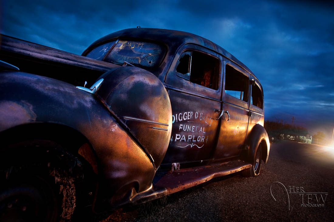 Tombstone Boot Hill Hearse as an HDR Photograph